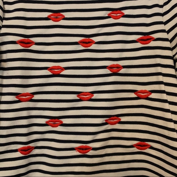 Betsy Johnson Lip Stripe Shirt - Picture 2 of 8